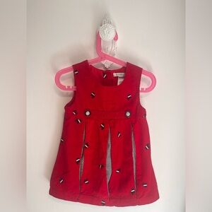 George Vibrant Red Corduroy Dress